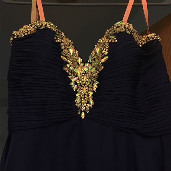Royal blue Blush prom dress