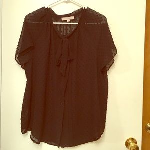 Black button blouse