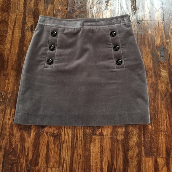 Banana Republic Grey Velvet Skirt