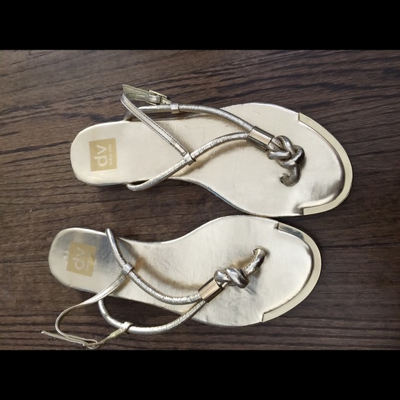 DV gold sandals- worn twice!!