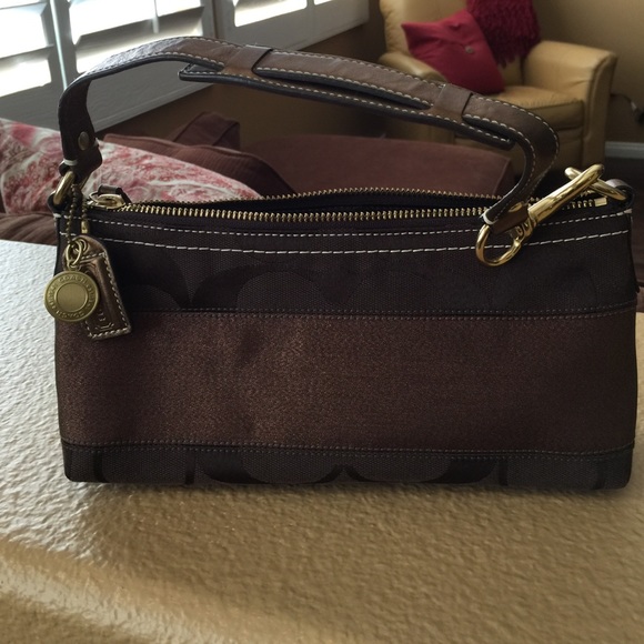 Coach brown metallic handbag