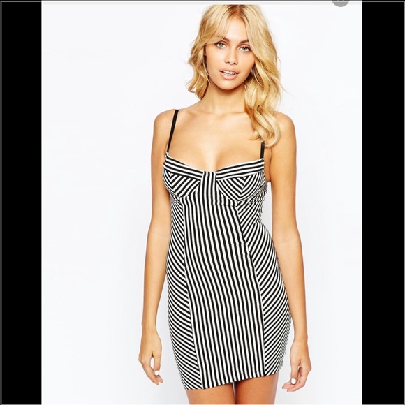 American apparel striped bustier dress