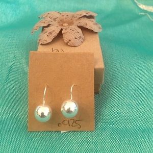 Silver ball earrings