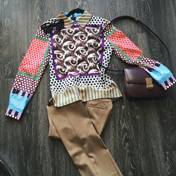 Marni 2014 inspd colorful playful shirt blouse