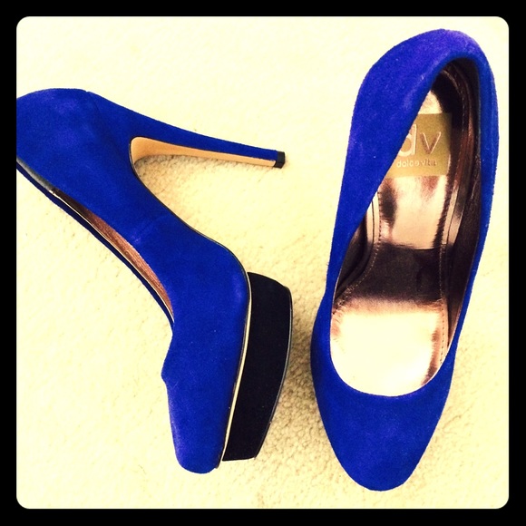 DV for Dolce Vita Blue/Black Suede Pump