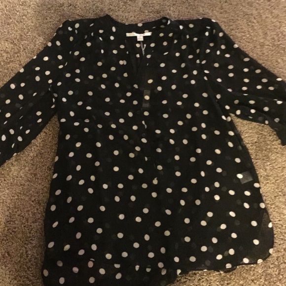 NWT LC Lauren Conrad polka dot blouse