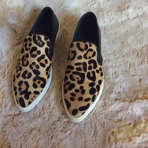 Aldo Cheetah and Black Leather Slip On NEW PRICE
