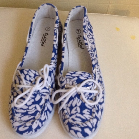Nice blue and white flats