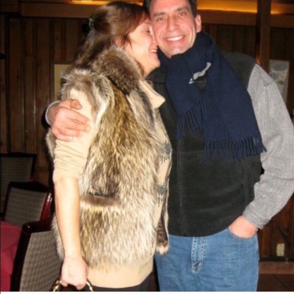 Authentic Raccoon Fur Vest M/L