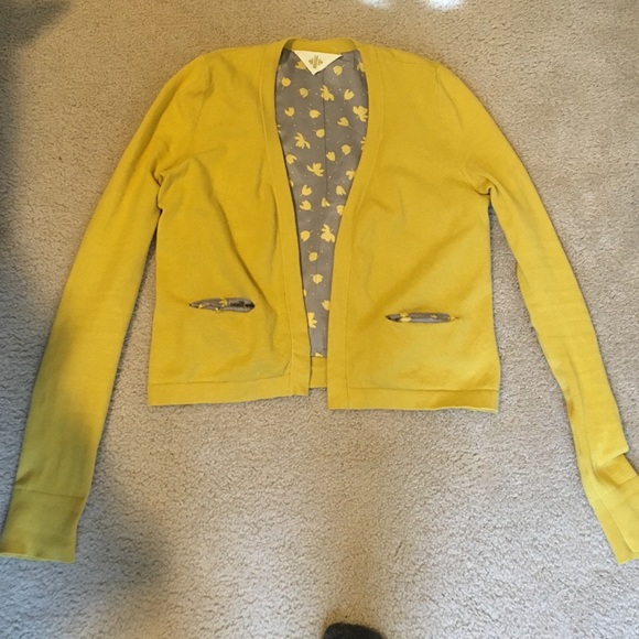 Anthropologie Sweaters - Anthropologie yellow cardigan