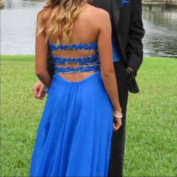 La femme royal blue prom dress - Picture 3 of 10