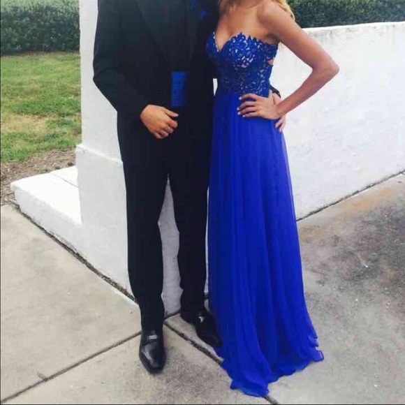 La Femme Dresses & Skirts - La femme royal blue prom dress