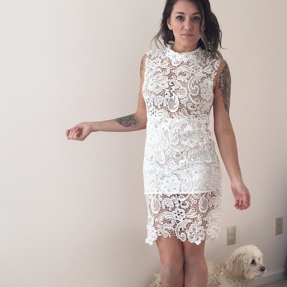 White lace dress