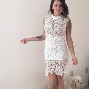 White lace dress