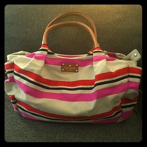 Kate Spade Oak Island Stripe Stevie Baby Bag