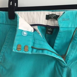 Turquoise J. Crew Capri cigarette pants