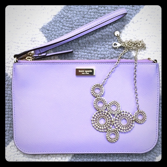 kate spade Handbags - Lavender Saffiano Leather Kate Spade Wristlet