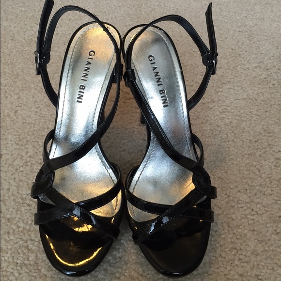 Black strappy heels