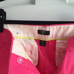 NWOT Bright Pink J. Crew City Fit Crop Pants