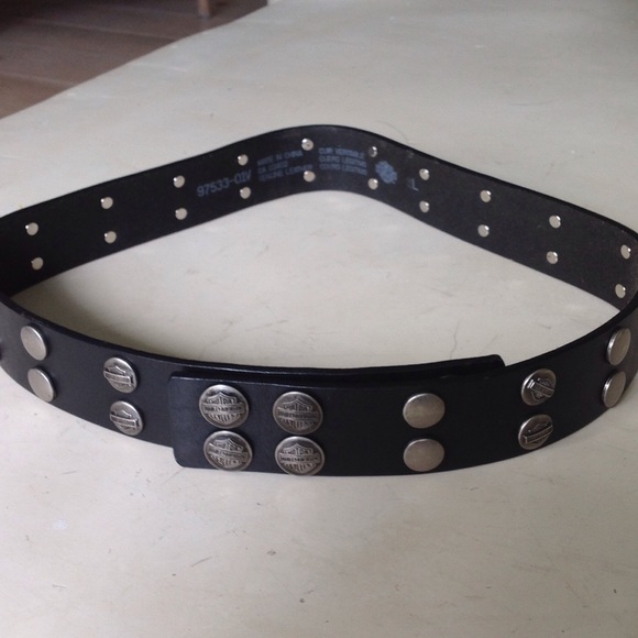 Harley Davidson black studded belt