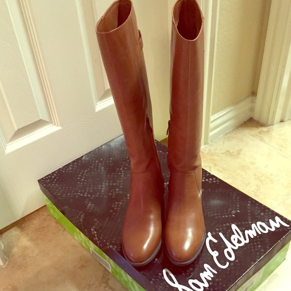 Brand New, Brown Leather Sam Edelman Boot, sz 6.5