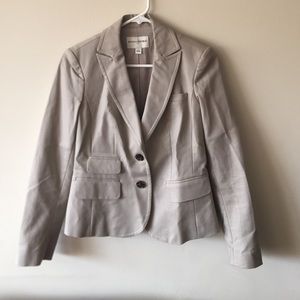 Banana Republic tan suit top and pencil skirt