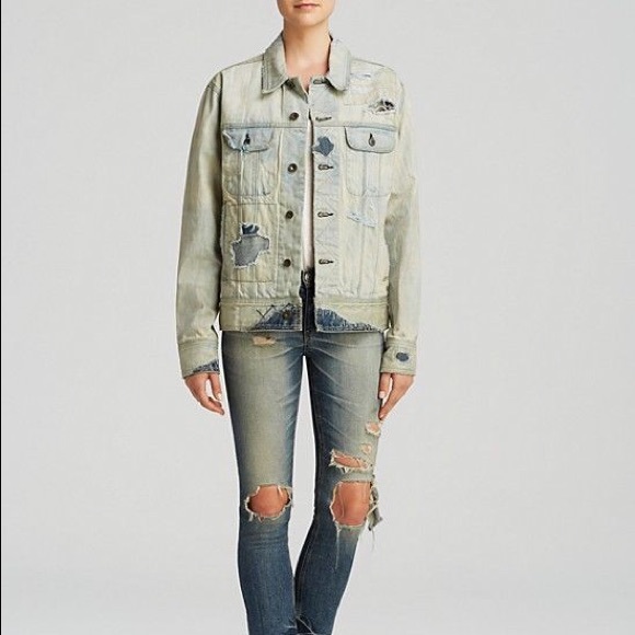 Rag & Bone distressed denim jacket XS - Picture 2 of 3
