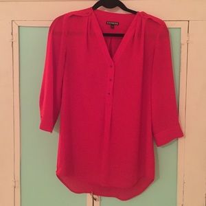 Express Sheer red blouse-size XS