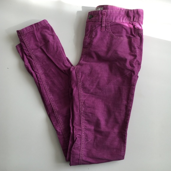 Pink, skinny Free People corduroys, size 27