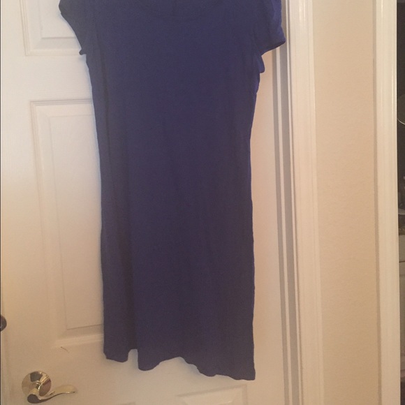 Blue short sleeve shirt dress - Picture 2 of 2