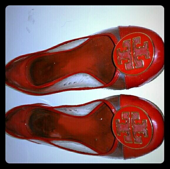 TORY BURCH HOT RED FLATS