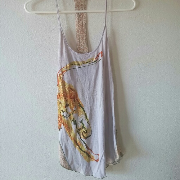 Free People cheetah tank size large