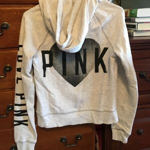 Victoria Secret heart Zip Up! XS