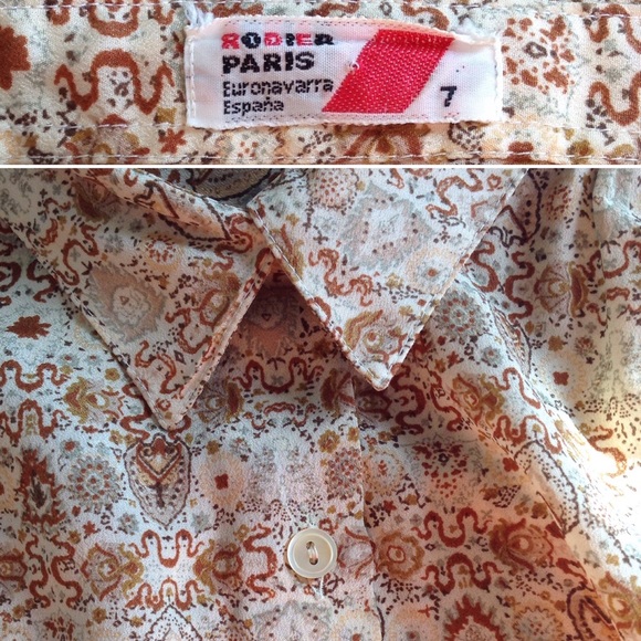 🚫SOLD LOCALLY🚫✨ VINTAGE✨ Rodier buttondown - 80s - Picture 4 of 4