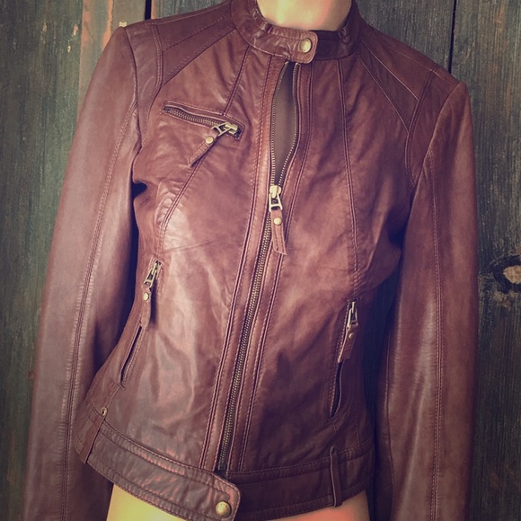 Marc New York Leather Jacket Sz 2