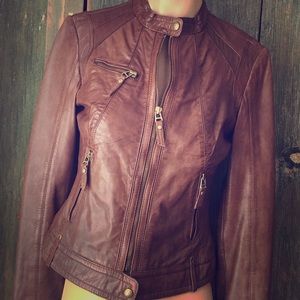 Marc New York Leather Jacket Sz 2