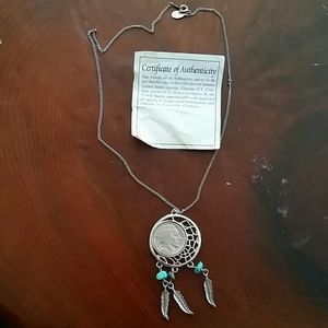 Buffalo Nickel Dream Catcher Necklace