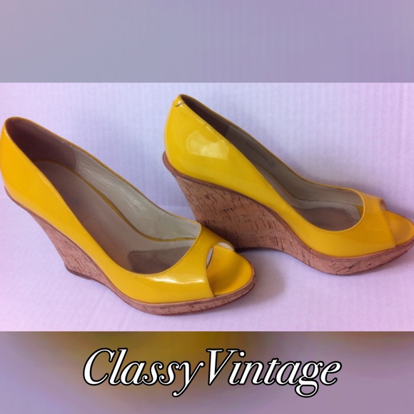 ALDO Shoes - Canary yellow Aldo cork wedges