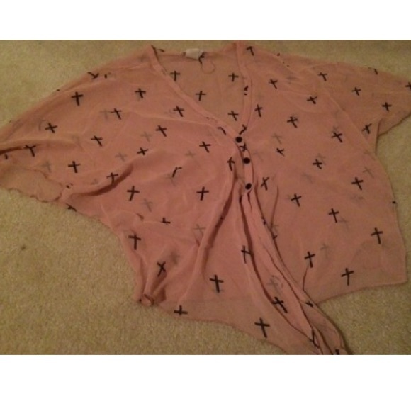 Chiffon Cross Crop Top