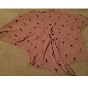 Chiffon Cross Crop Top