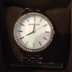 Michael Kors silver watch with original case