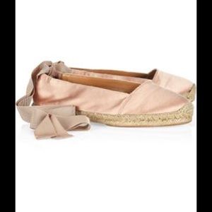 Lanvin Paris satin ballet espadrilles Rose 38