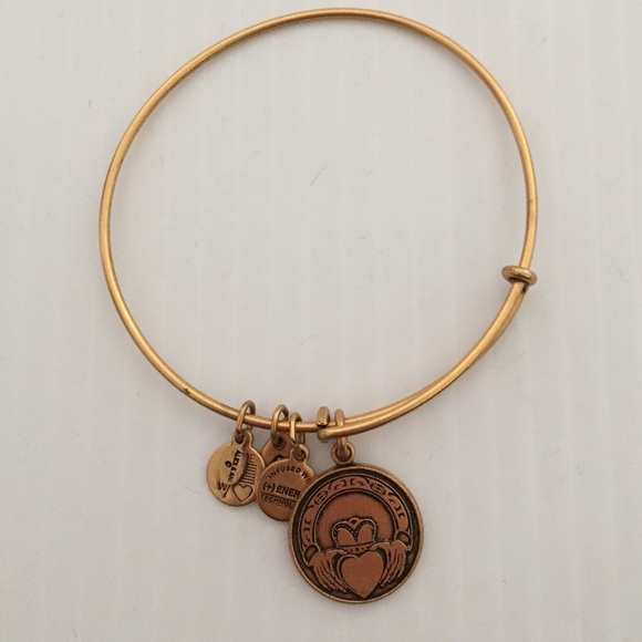 Alex and Ani Claddagh Bangle in Gold