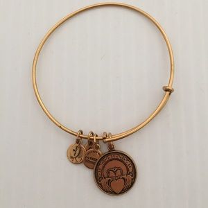 Alex and Ani Claddagh Bangle in Gold