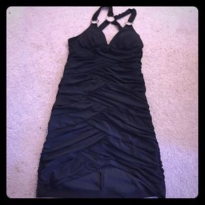 Black halter dress