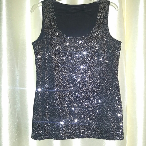 Tahari Sequin Top
