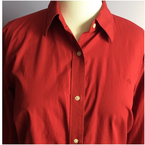 Ralph Lauren Red Button Down Shirt
