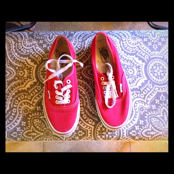 Red & white Vans