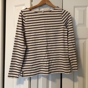 J. Crew Sailor-Stripe Long Sleeve Top, size med