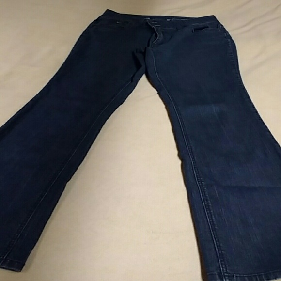 Liz Claiborne navy denim stretch trouser size 10 - Picture 1 of 4
